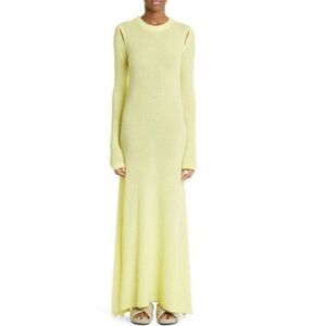 Maria McManus TEARDROP CUTOUT LONG SLEEVE ORGANIC COTTON & CASHMERE MAXI DRESS I